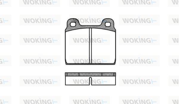 Woking P1023.20 - Комплект спирачно феродо, дискови спирачки vvparts.bg