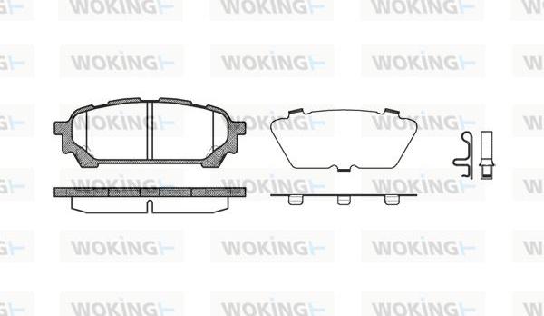 Woking P10763.01 - Комплект спирачно феродо, дискови спирачки vvparts.bg