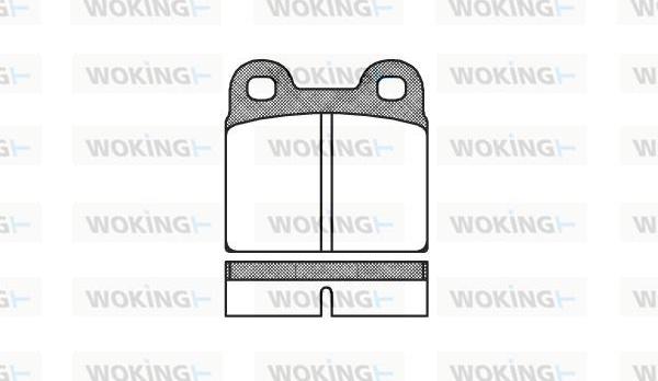 Woking P1073.00 - Комплект спирачно феродо, дискови спирачки vvparts.bg