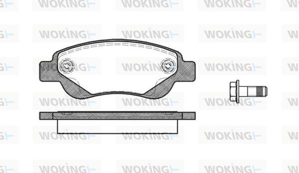 Woking P10773.00 - Комплект спирачно феродо, дискови спирачки vvparts.bg