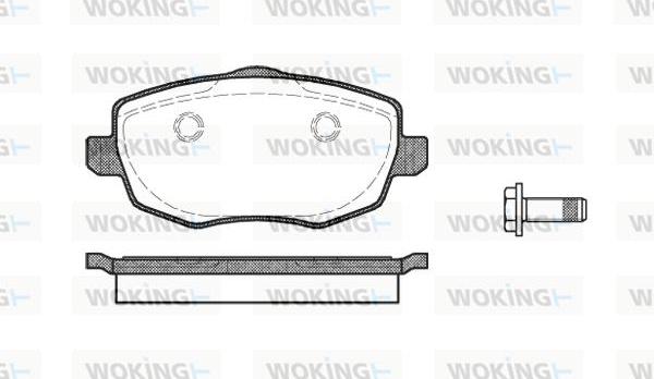 Woking P11993.00 - Комплект спирачно феродо, дискови спирачки vvparts.bg