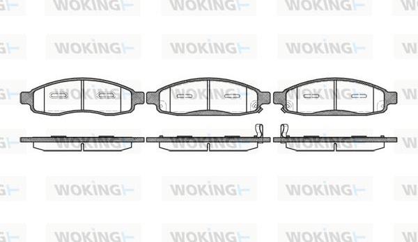 Woking P11943.12 - Комплект спирачно феродо, дискови спирачки vvparts.bg