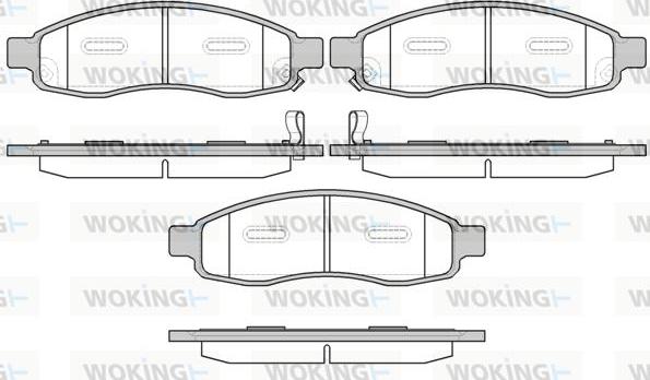 Woking P11943.32 - Комплект спирачно феродо, дискови спирачки vvparts.bg