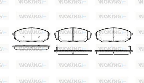 Woking P11413.02 - Комплект спирачно феродо, дискови спирачки vvparts.bg