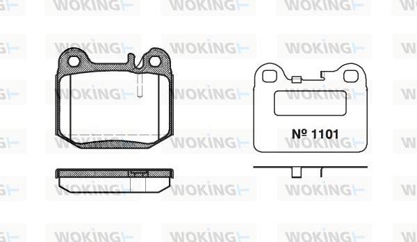 Woking P1143.40 - Комплект спирачно феродо, дискови спирачки vvparts.bg