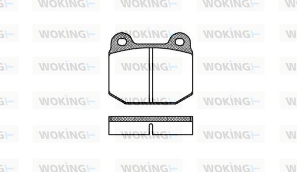 Woking P1143.00 - Комплект спирачно феродо, дискови спирачки vvparts.bg