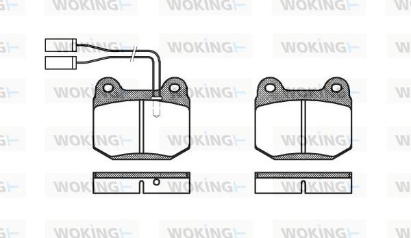 Woking P1143.01 - Комплект спирачно феродо, дискови спирачки vvparts.bg