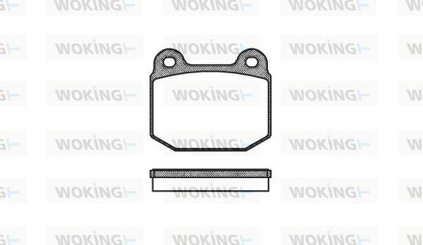 Woking P1143.20 - Комплект спирачно феродо, дискови спирачки vvparts.bg