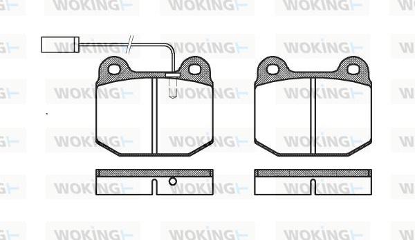 Woking P1143.21 - Комплект спирачно феродо, дискови спирачки vvparts.bg