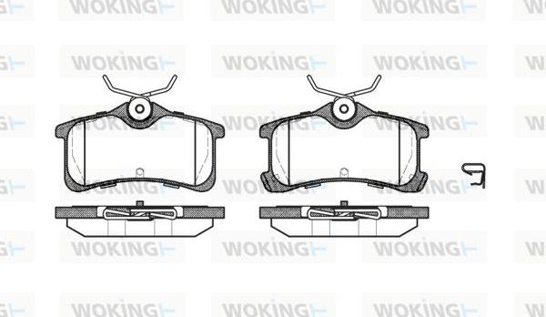 Woking P11503.02 - Комплект спирачно феродо, дискови спирачки vvparts.bg