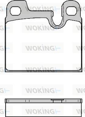 Woking P1153.00 - Комплект спирачно феродо, дискови спирачки vvparts.bg