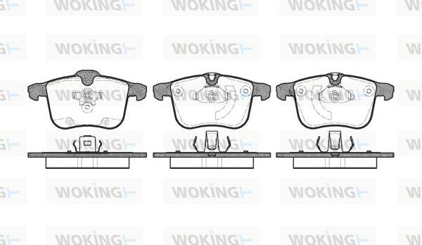 Woking P11533.00 - Комплект спирачно феродо, дискови спирачки vvparts.bg