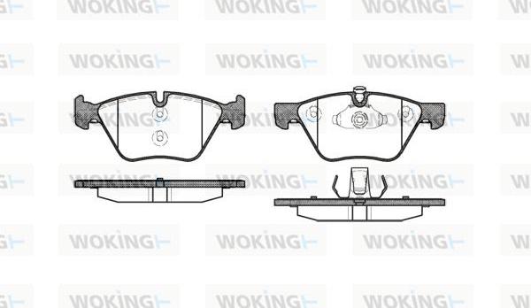 Woking P11523.00 - Комплект спирачно феродо, дискови спирачки vvparts.bg