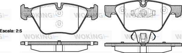 Woking P11523.10 - Комплект спирачно феродо, дискови спирачки vvparts.bg