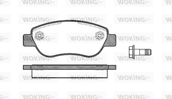 Woking P11693.00 - Комплект спирачно феродо, дискови спирачки vvparts.bg