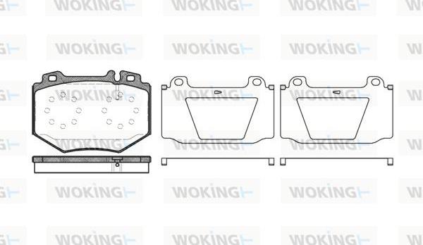 Woking P11653.00 - Комплект спирачно феродо, дискови спирачки vvparts.bg