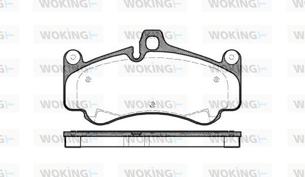 Woking P11663.00 - Комплект спирачно феродо, дискови спирачки vvparts.bg