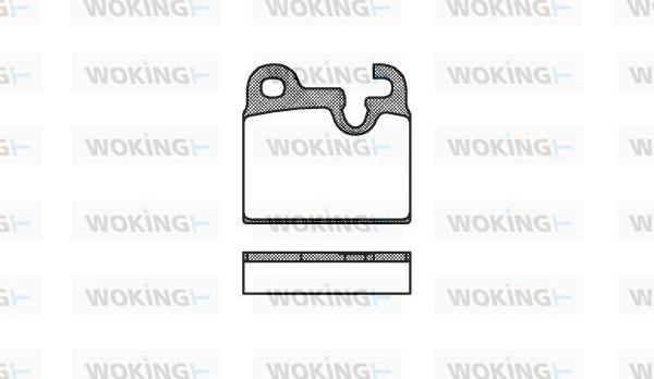 Woking P1163.00 - Комплект спирачно феродо, дискови спирачки vvparts.bg