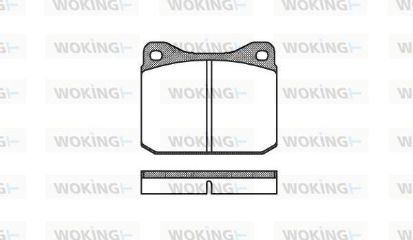 Woking P1103.10 - Комплект спирачно феродо, дискови спирачки vvparts.bg