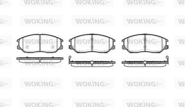 Woking P11853.02 - Комплект спирачно феродо, дискови спирачки vvparts.bg