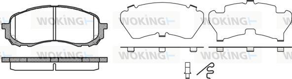 Woking P11813.11 - Комплект спирачно феродо, дискови спирачки vvparts.bg