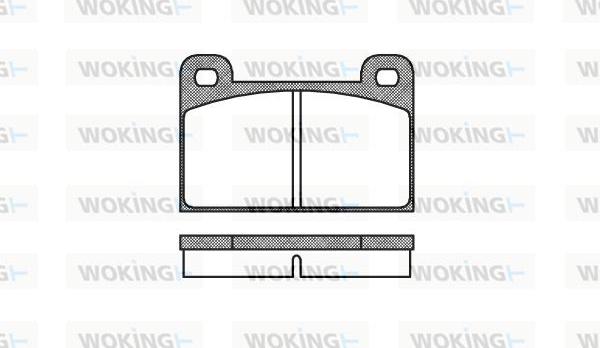 Woking P1183.00 - Комплект спирачно феродо, дискови спирачки vvparts.bg
