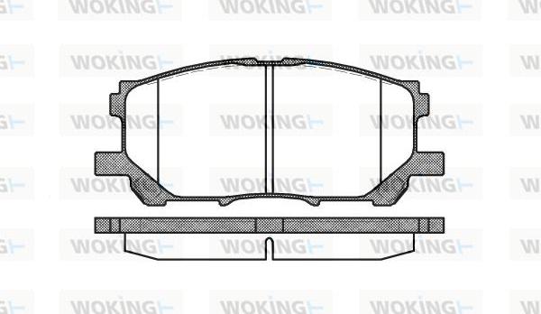 Woking P11393.00 - Комплект спирачно феродо, дискови спирачки vvparts.bg