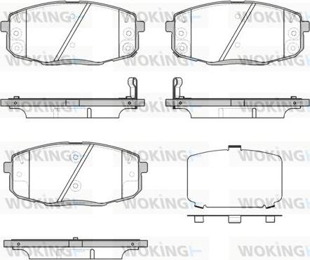 Woking P11383.12 - Комплект спирачно феродо, дискови спирачки vvparts.bg