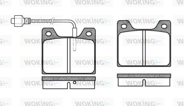 Woking P1133.02 - Комплект спирачно феродо, дискови спирачки vvparts.bg