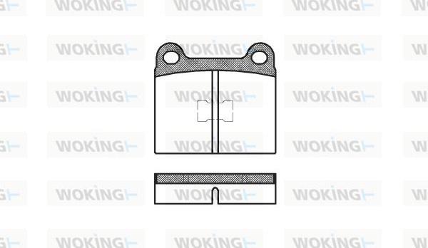 Woking P1173.20 - Комплект спирачно феродо, дискови спирачки vvparts.bg