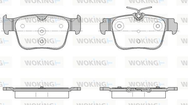 Woking P18453.00 - Комплект спирачно феродо, дискови спирачки vvparts.bg