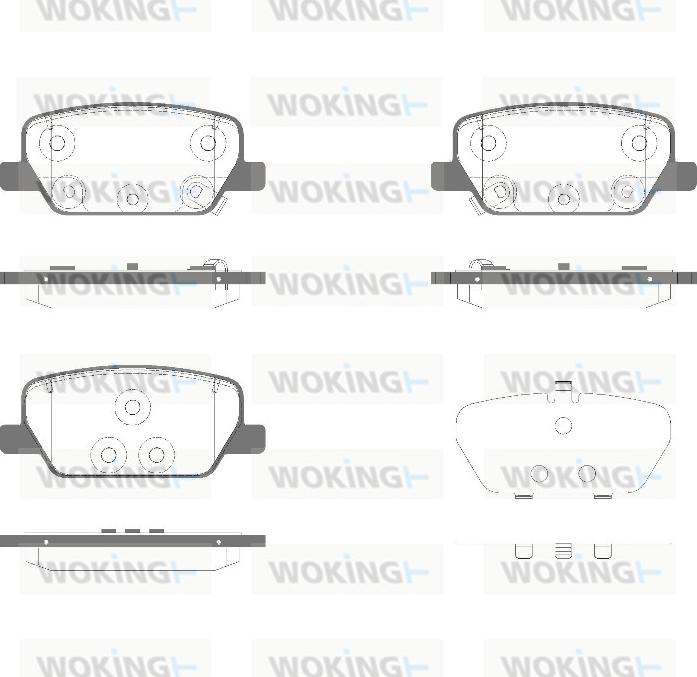 Woking P18113.02 - Комплект спирачно феродо, дискови спирачки vvparts.bg