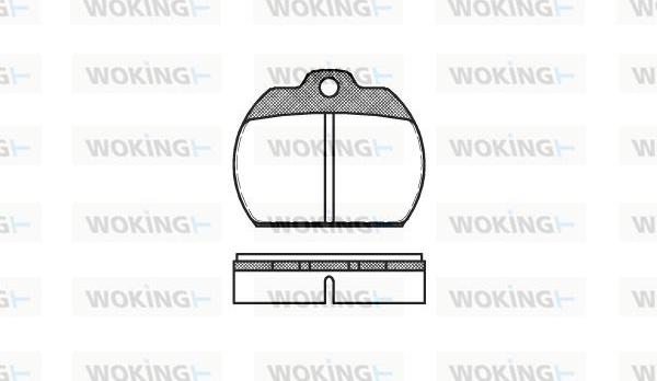 Woking P1823.00 - Комплект спирачно феродо, дискови спирачки vvparts.bg