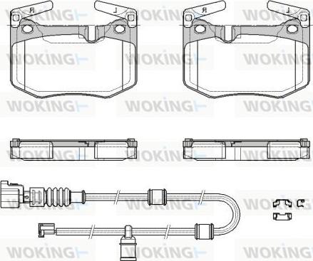 Woking P18793.02 - Комплект спирачно феродо, дискови спирачки vvparts.bg