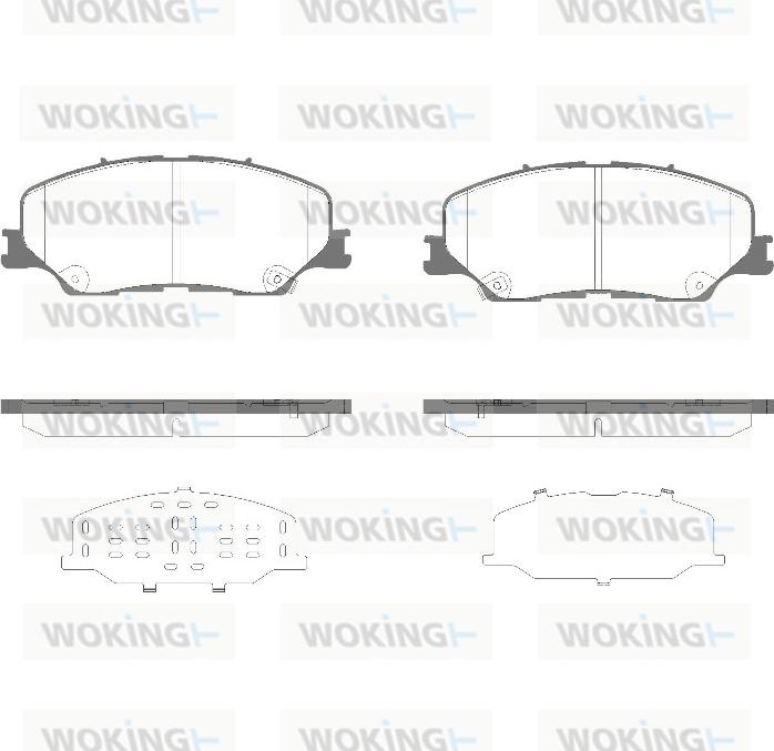 Woking P18753.04 - Комплект спирачно феродо, дискови спирачки vvparts.bg