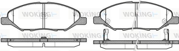 Woking P13933.02 - Комплект спирачно феродо, дискови спирачки vvparts.bg