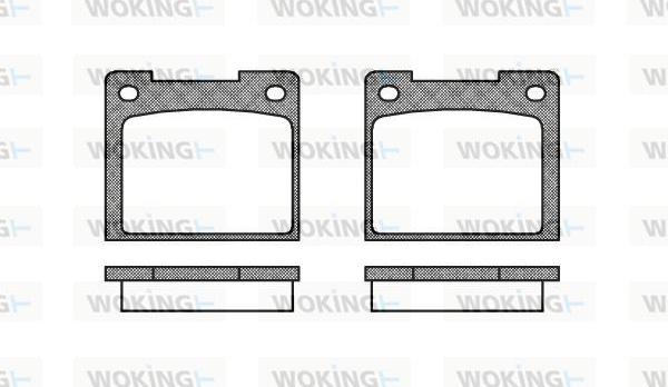 Woking P1393.20 - Комплект спирачно феродо, дискови спирачки vvparts.bg