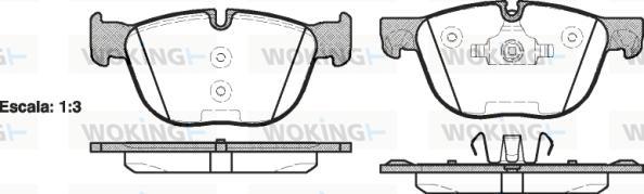 Woking P13973.00 - Комплект спирачно феродо, дискови спирачки vvparts.bg