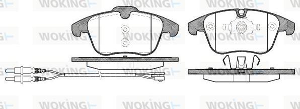 Woking P13493.01 - Комплект спирачно феродо, дискови спирачки vvparts.bg