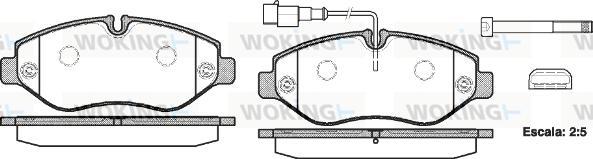 Woking P13453.02 - Комплект спирачно феродо, дискови спирачки vvparts.bg