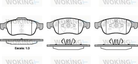 Woking P13483.10 - Комплект спирачно феродо, дискови спирачки vvparts.bg