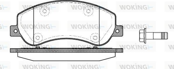 Woking P13503.00 - Комплект спирачно феродо, дискови спирачки vvparts.bg