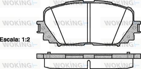 Woking P13583.00 - Комплект спирачно феродо, дискови спирачки vvparts.bg