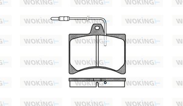 Woking P1353.04 - Комплект спирачно феродо, дискови спирачки vvparts.bg