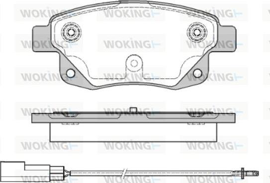 Woking P13523.01 - Комплект спирачно феродо, дискови спирачки vvparts.bg