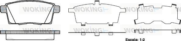 Woking P13683.00 - Комплект спирачно феродо, дискови спирачки vvparts.bg