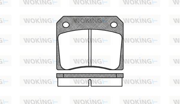 Woking P1363.00 - Комплект спирачно феродо, дискови спирачки vvparts.bg