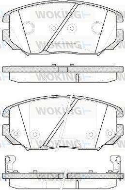 Woking P13043.12 - Комплект спирачно феродо, дискови спирачки vvparts.bg