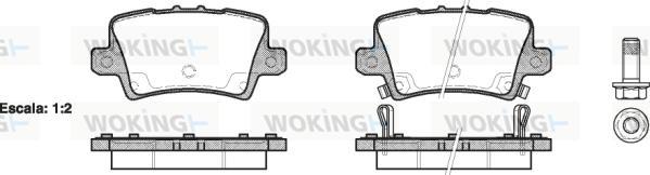 Woking P13063.02 - Комплект спирачно феродо, дискови спирачки vvparts.bg
