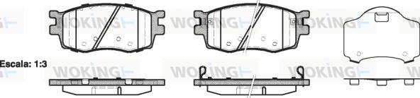 Woking P13083.02 - Комплект спирачно феродо, дискови спирачки vvparts.bg